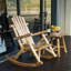 Chaise berçante d'extérieur en bois Remigio Rustic Log Rocker