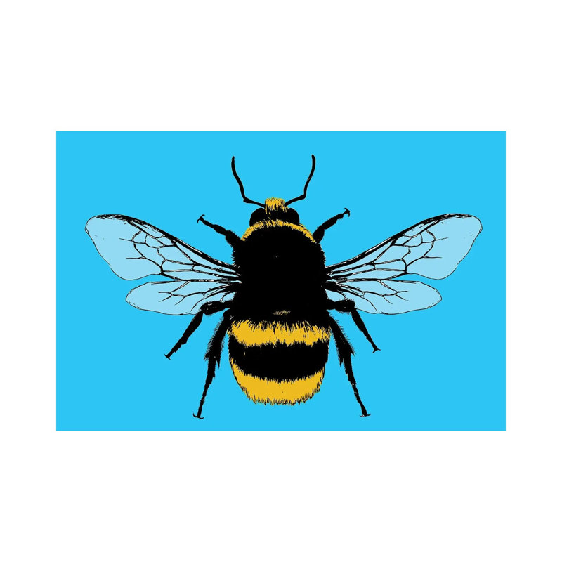 Bee Mine - Blue by Gary Hogben - Wrapped Canvas Print, 152.5 cm H x 101.5 cm W