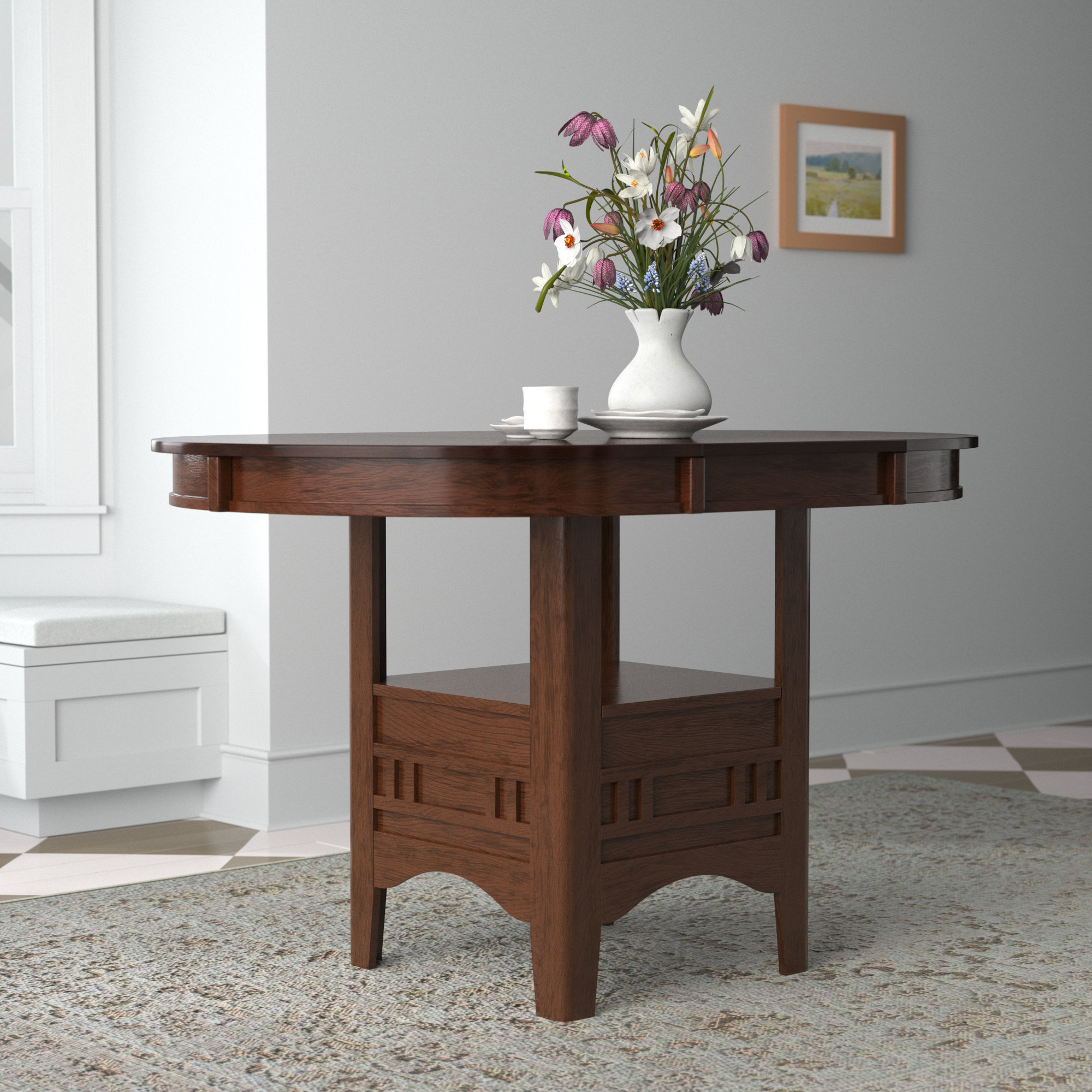 Lark Manor Adalynne Extendable Oval Solid Wood Dining Table Reviews   Adalynne Extendable Oval Solid Wood Dining Table 