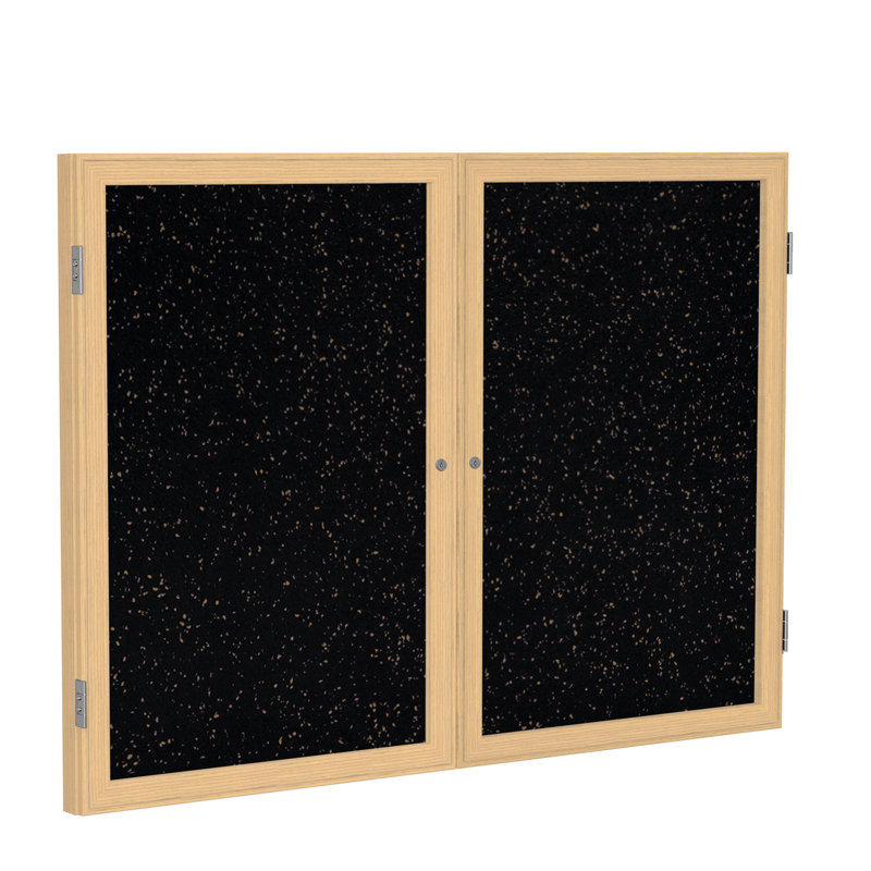 Tableau d’affichage clos cabinet, H 3 po x l 4 po, Brun clair moucheté, Chêne