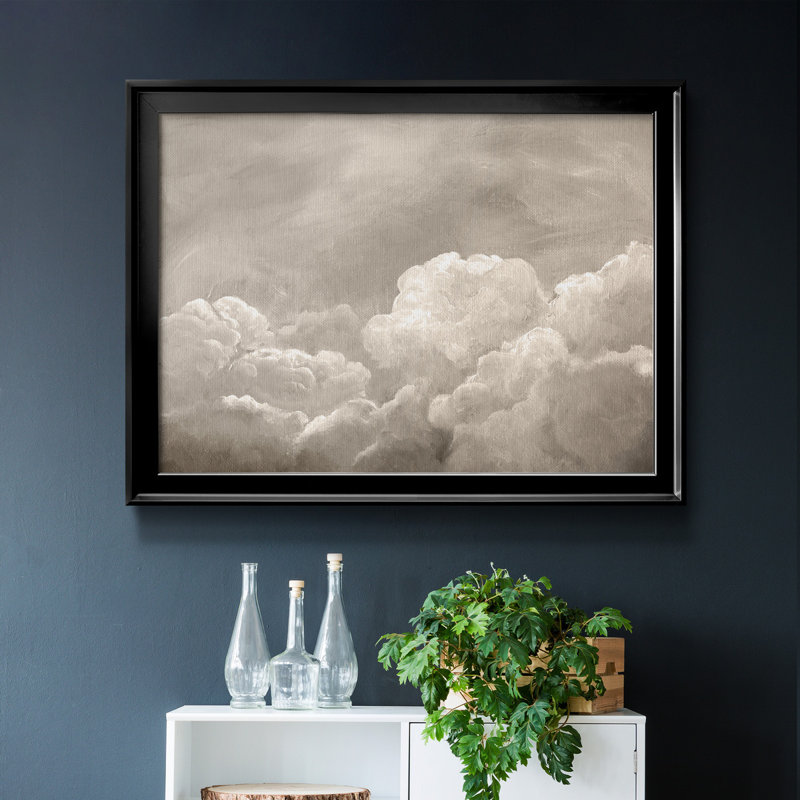 «Painted Clouds I», toile encadrée de qualité supérieure - prête à être accrochée, Noir, H 30,5 po x l 42,5 po x P 1 po