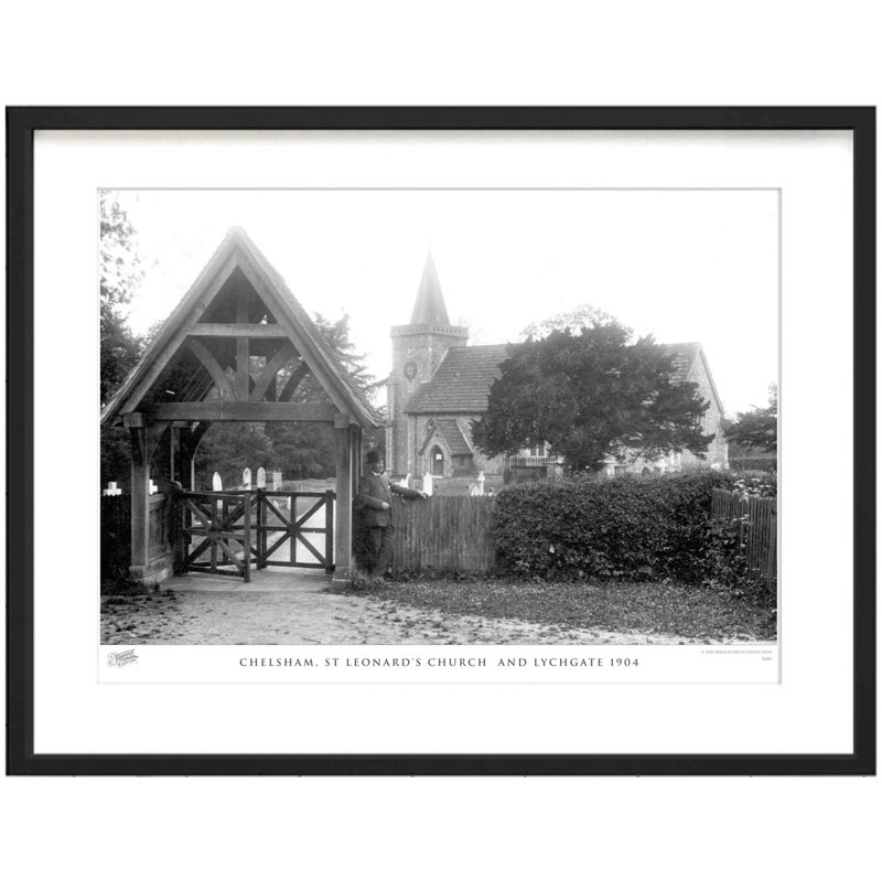 Chelsham, St Leonard's Church And Lychgate 1904 by Francis Frith - Single Picture Frame Print, 60cm H x 80cm W x 2.3cm D