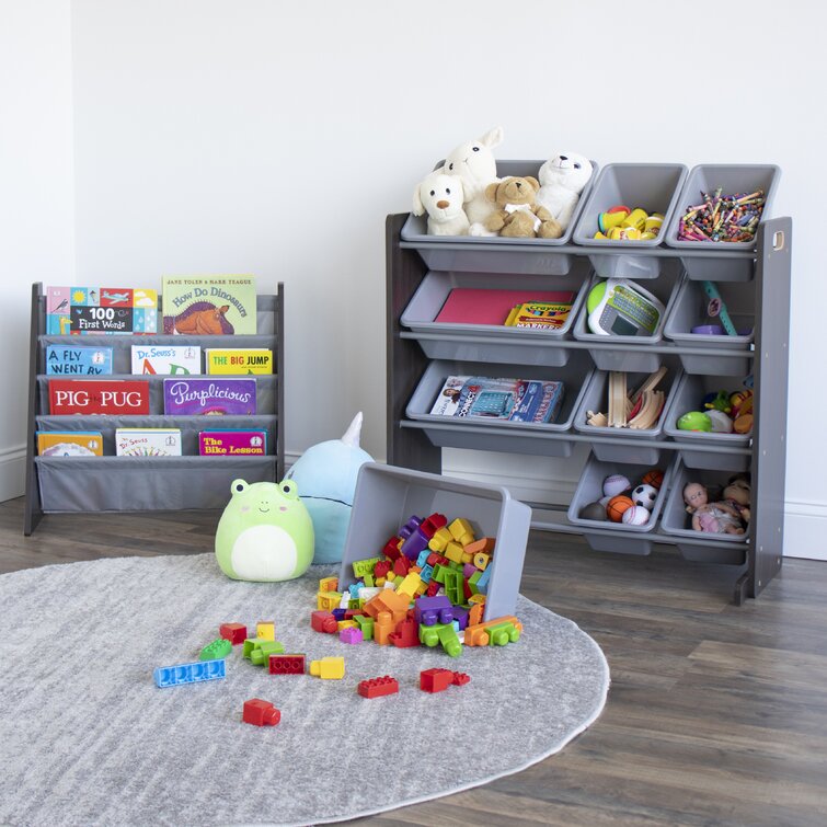 Humble Crew Inspire Grey Toy Organizer with Shelf and 9 Storage