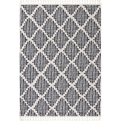 Loop-De-Loop Geometric Synthetic Area Rug
