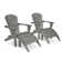 Seashell Adirondack Set with Ottomans