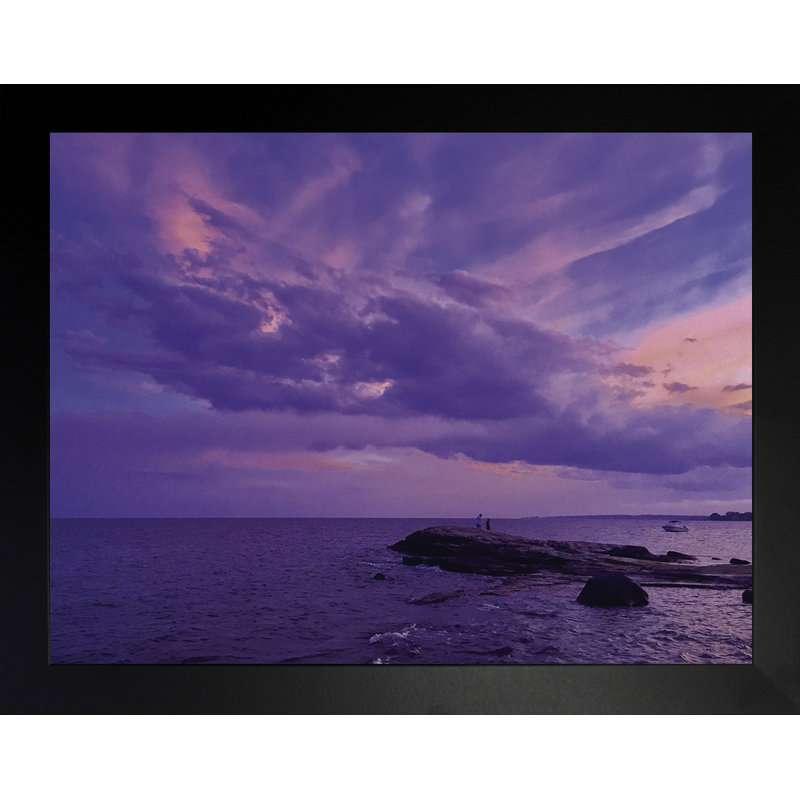 Lavande ciels - photographie, Papier encadré noir, Pas de tapis, H 10,5 po x l 12,5 po x P 1,25 po