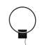 Lampe murale moderne noire avec corps en métal, 11,8 x 14,2 x 3,5 pouces | DEL intégrée, 12 W, 3 000 K | Conception élégante avec plaque de base en métal durable, parfaite pour la décoration intérieure contemporaine et l'éclairage ambiant-106854161
