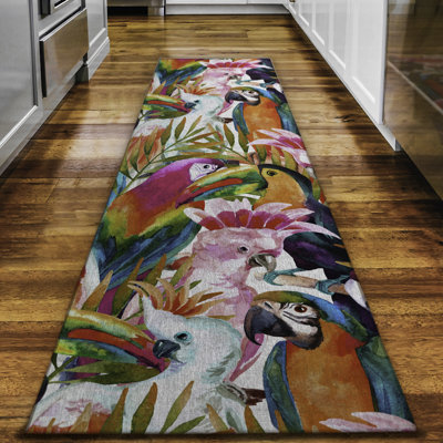 Braggs Machine Washable Indoor / Outdoor Area Rug with Non-Slip Backing