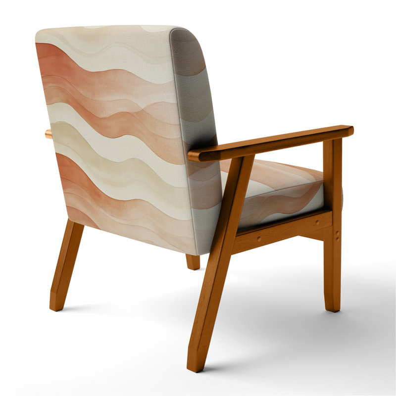 Chaise rembourrée Abstract, Brown Square Arms