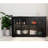 Odalis Sideboard,Buffet table,Dining cabinet,Office credenza with Glass Door-1292050573