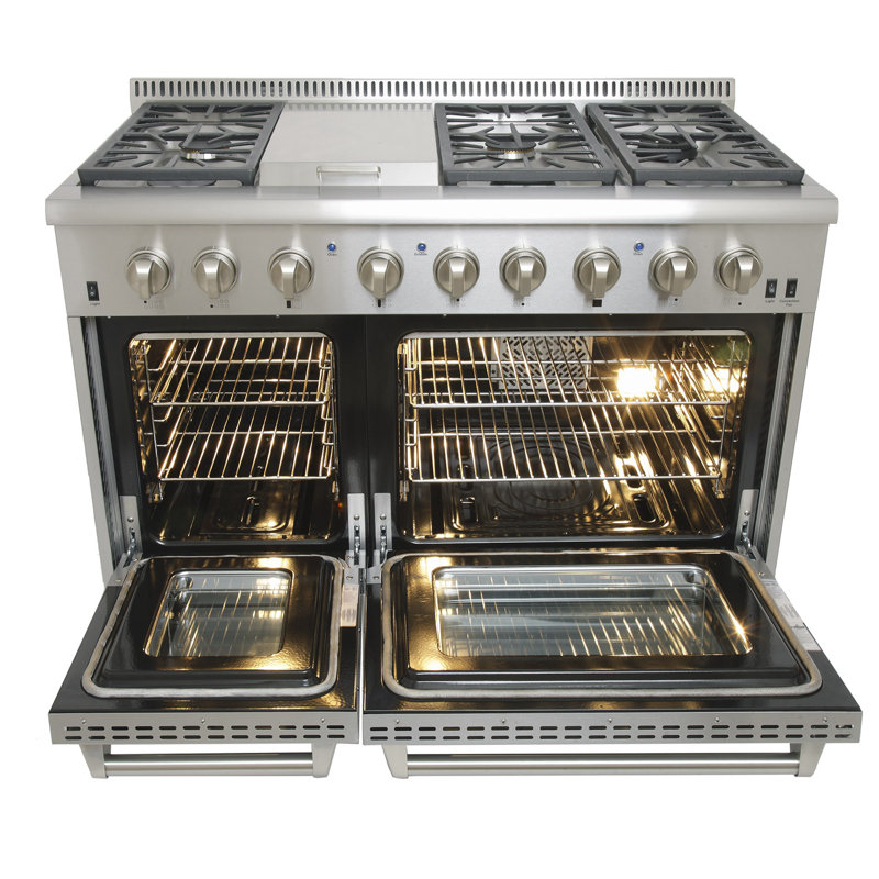 Kucht 48" 6.7 Cubic Feet Range, Classic Silver, Propane Gas