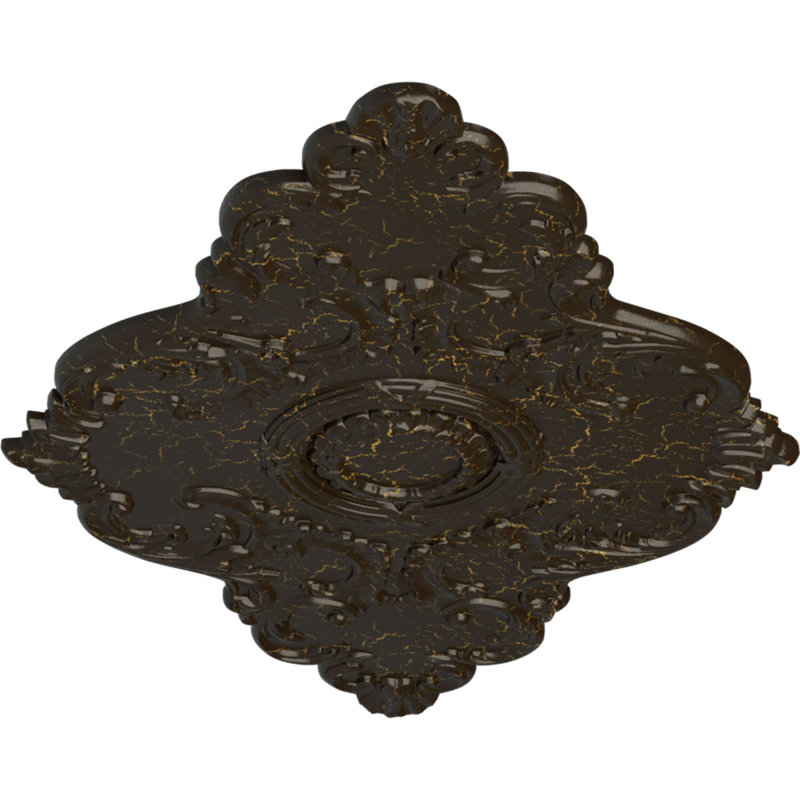 Médaillon de plafond Endurathane Piedmont, l 67 1/8 po x H 48 5/8 po x P 1 7/8 po (convient aux auvents jusqu'à 6 1/2 po), finition en pierre peinte à la main craquelée