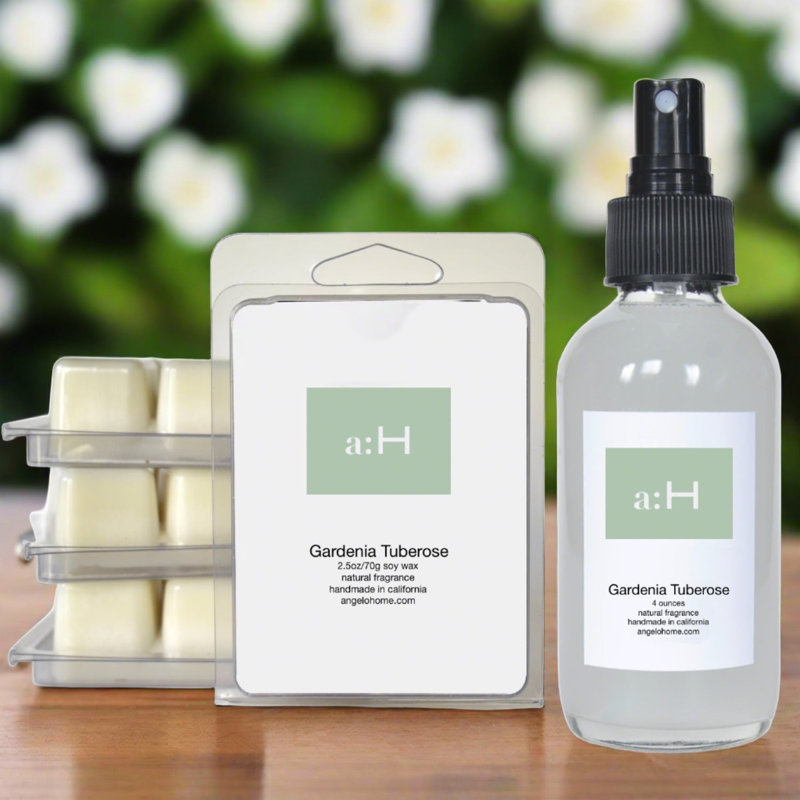 A:H Gardenia Tuberose Scented Flameless Wax Melts With Room Spray Candle