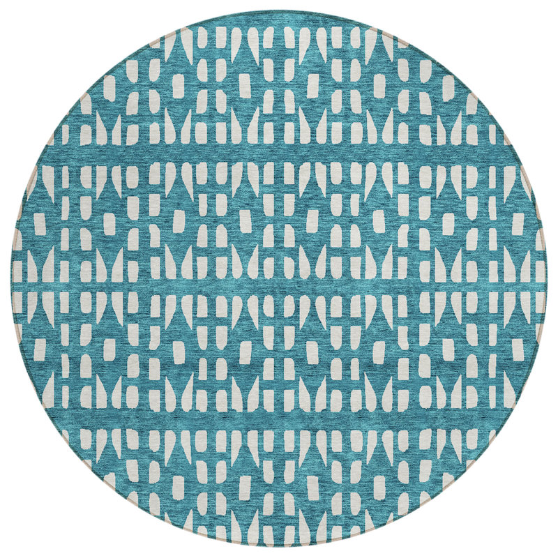 Chayden Area Rug with Non-Slip Backing, Round 8'