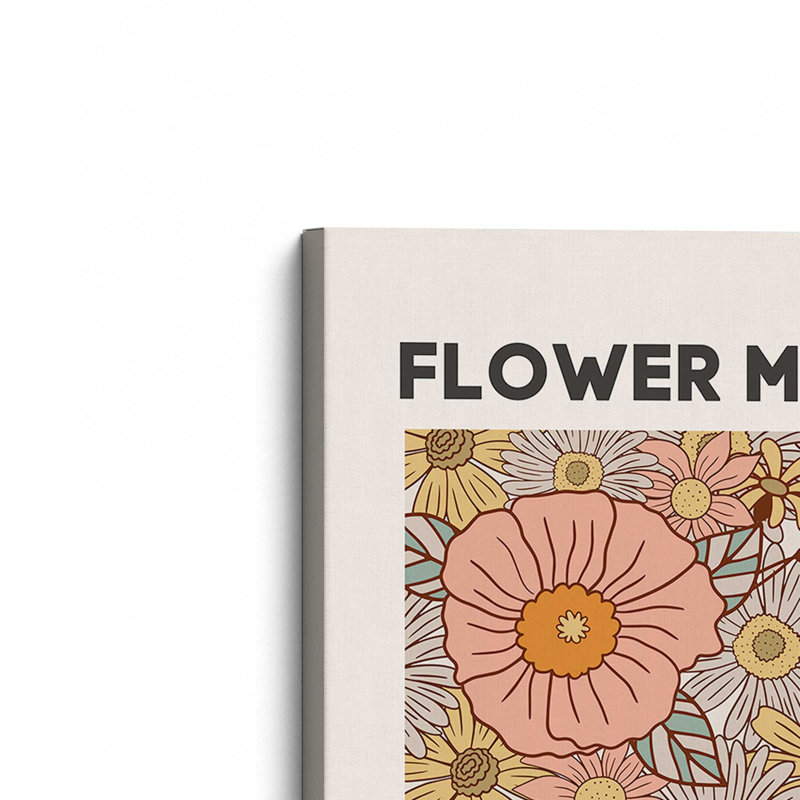 Marché de fleurs rétro en Californie, H 18 po x l 12 po x P 1,25 po, Toile tendue