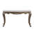 Connell 60"L Rectangular Console Table with Natural Marble Top in Antique Bronze