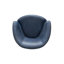 Fauteuil demi-tonneau pivotant 100% cuir italien Crandell-804777103
