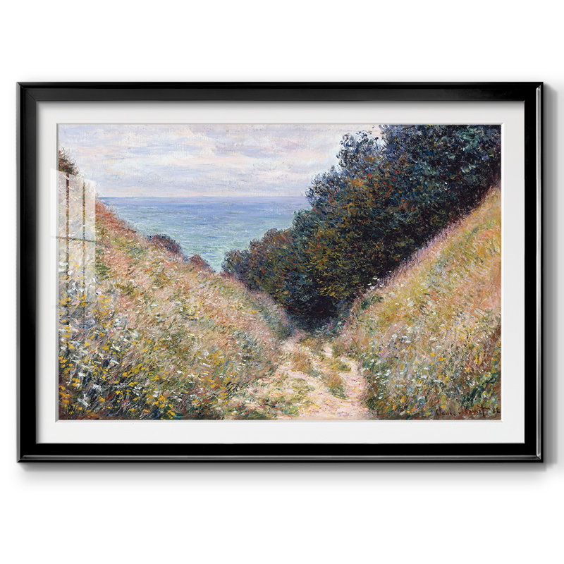 Monet, impression sur papier encadrée, H 15 po x l 21 po x P 1,5 po, Noir