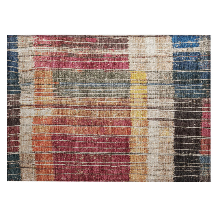 Machine Washable Indoor/Outdoor Xhevrie Beige Rug