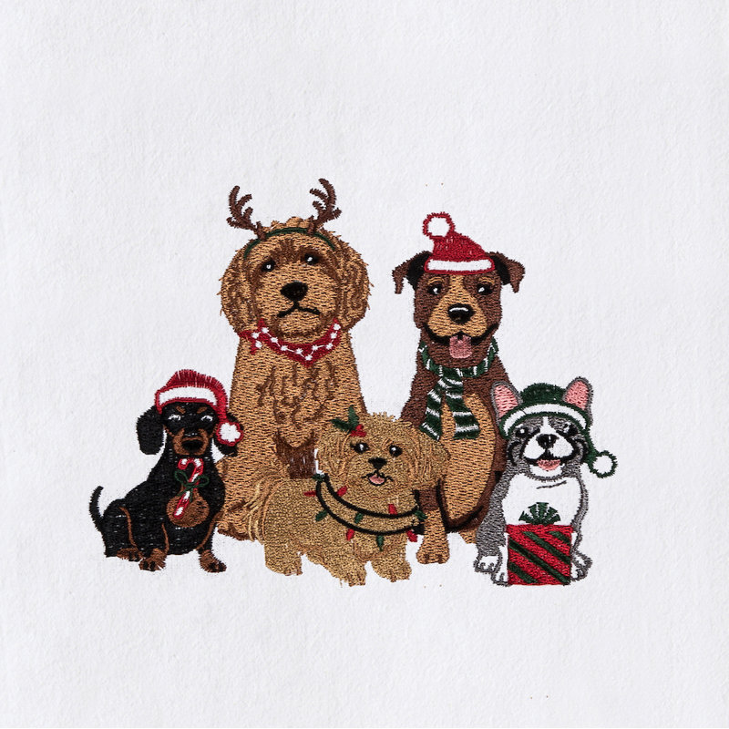 Serviette de Noël Christmas Pawlidays Dogs