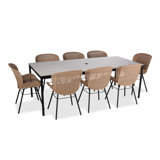 Greenport Rectangular 8 - Person 87" Long Dining Set