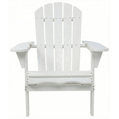 Wood Lounge Patio Chair for Garden Outdoor Wooden Folding Embossed Adirondack Chair Solid Wood Lounge Patio Chair with Wood Grain