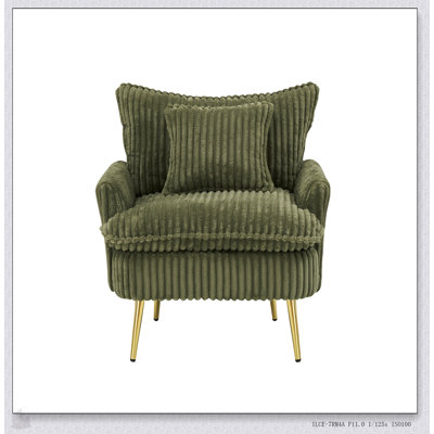 30.31 Inch Single Chair Fashion Sofa With Coarse Corduroy Fabric, Soft And Comfortable For Apartment, Office, And Living Room
