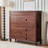 Dark-brown Solid Wood Shoe Storage Bench