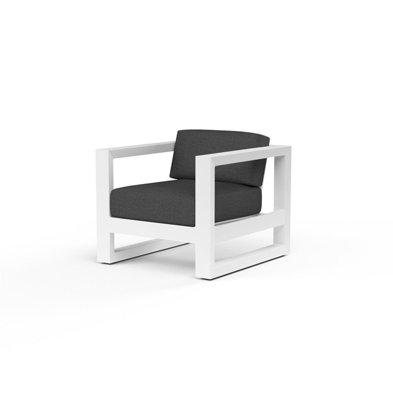 Newport Outdoor Lounge Chair, Spectrum Carbon Sunbrella® Plainweave