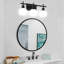 Luminaire de meuble-lavabo moderne à 3 lumières avec abat-jour en verre blanc laiteux, fixé au mur pour la salle de bain, la chambre à coucher, le salon et le couloir