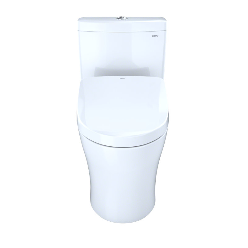 Toilette allongée deux pièces à double chasse 1,28 et 0,9 GPF TOTO® WASHLET® + Aquia® IV avec siège de bidet S500e, blanc coton