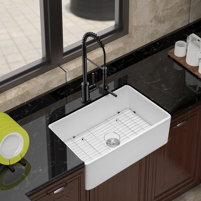 33'' L Single Bowl Fireclay Kitchen Sink