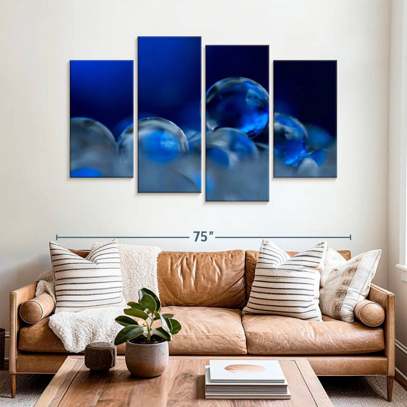 Avery Bubbly Deep Blue, 42" H x 68" W