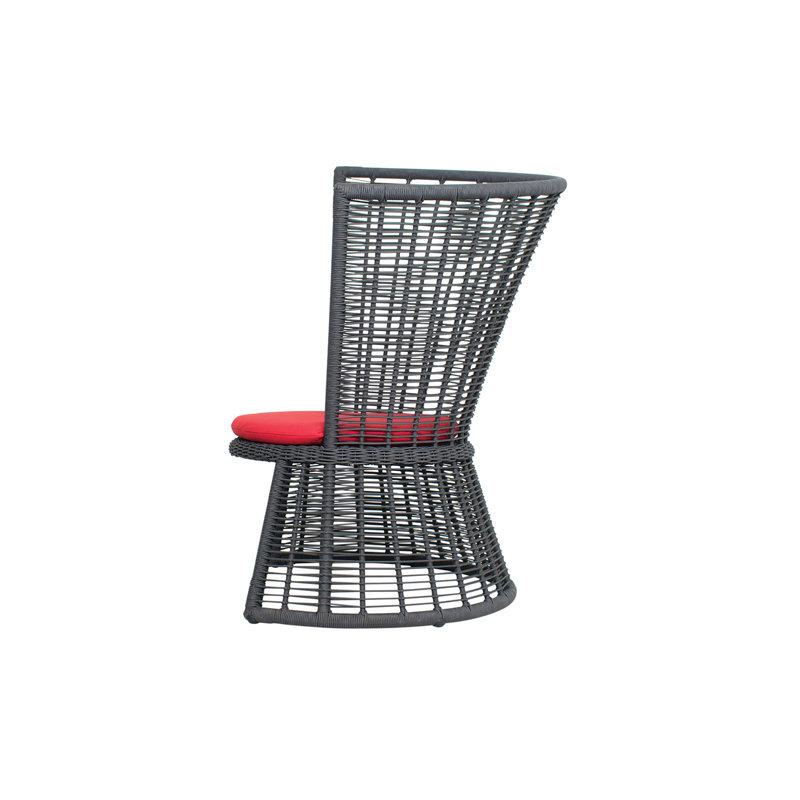 Archipelago Outdoor Lounge Chair, Dark Gray/Dark Pebble, Red