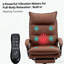 Luxueux fauteuil inclinable de bureau en cuir brun avec repose-pieds - réglable et parfait pour la détente au bureau
