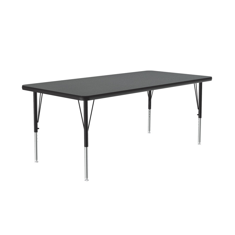 Table d'activité rectangulaire à hauteur ajustable, H 29 po x L 48 po x l 30 po, Granit Montana