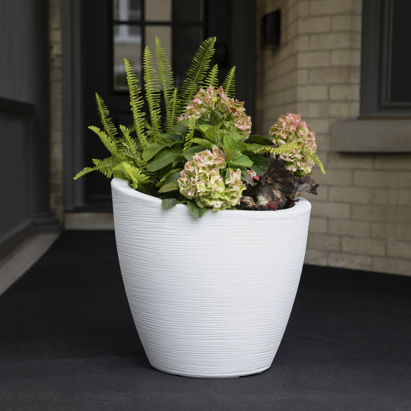 Jardinière en plastique Marazzi, Blanc, H 20 po x l 20 po x P 20 po