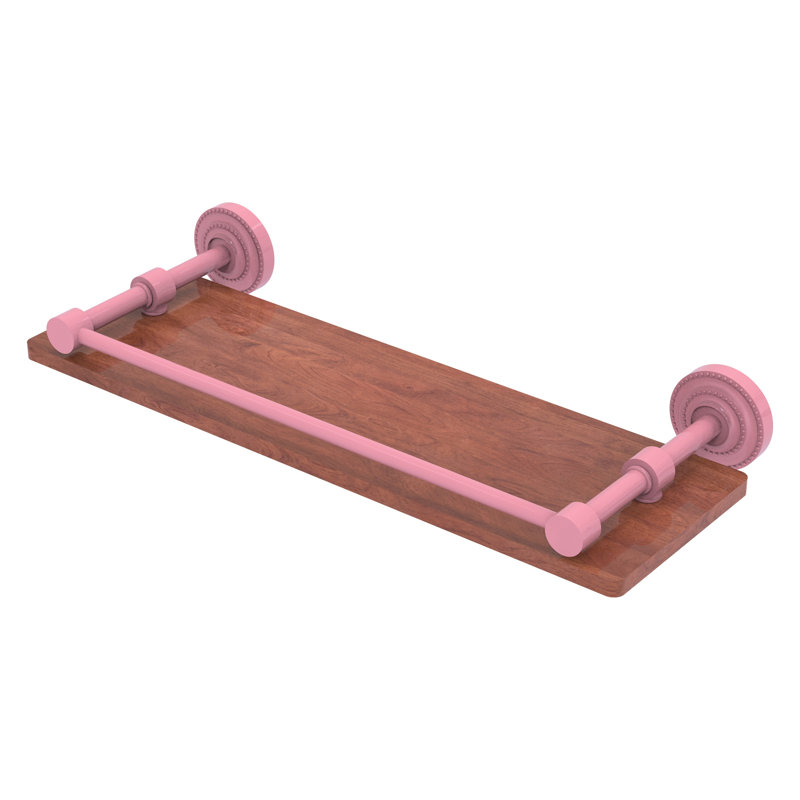 Tablette flottante en métal Dottingham, H 3 po x l 16 po x P 5 po, Rose