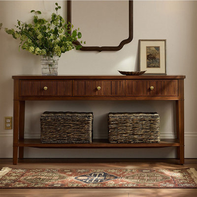 American style retro wooden console table