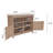 44'' Rectangular HDPE Outdoor Buffet & Console Table,With Storage And Shelves-822147775