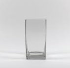 Vase carré en verre