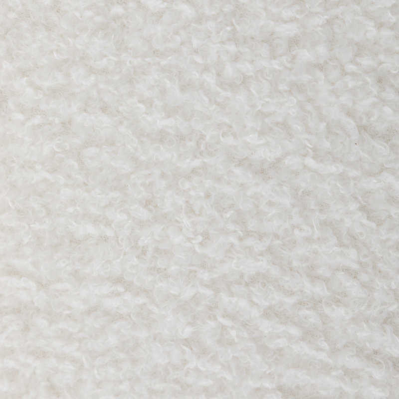 Sherpa Upholstered Barrel Chair, White
