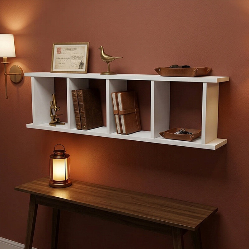 Aurelia 47" Floating Cubby Wall Shelf