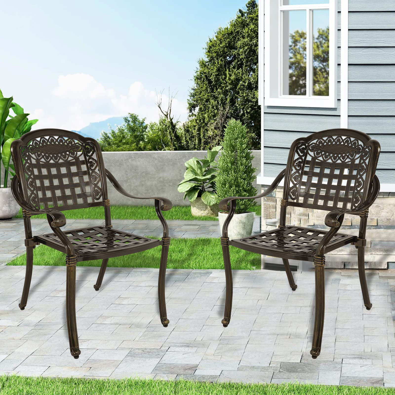 Melissus stacking deals patio dining chair