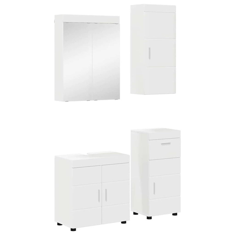 Vanity & Mirror Set, White