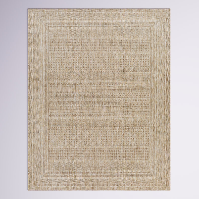 Tapis oriental intérieur / extérieur Malonne Camar, Rectangle 7 pi 10 po x 10 pi