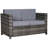 130cm Wide Outdoor Rectangle Loveseat with Cushions-627510664