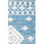Hand Tufted Wool/Cotton Southwestern Rug in Blue-569233451