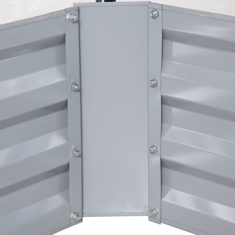 Lit de jardin surélevé galvanisé de 4 pi x 3 pi avec mini serre en PVC Outsunny