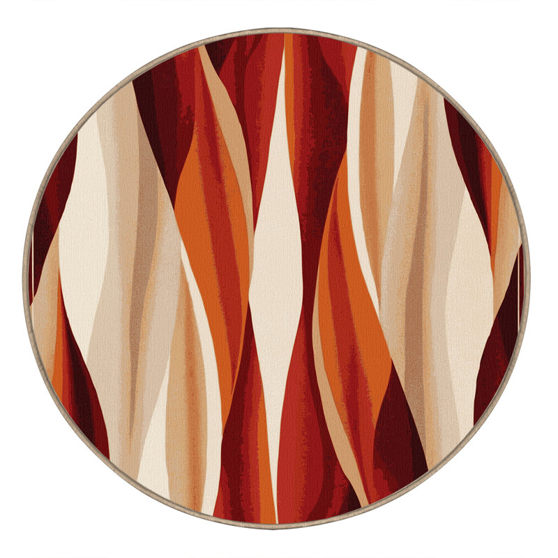 Scarlet Winds Rug, Round 8'